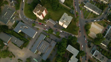 top view of huchting neighborhood in the city of bremen, germany