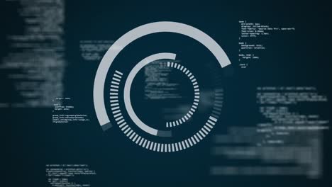animación del escaneo del alcance y el procesamiento de datos financieros sobre un fondo negro