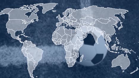 Animation-of-moving-world-map-over-football-ball