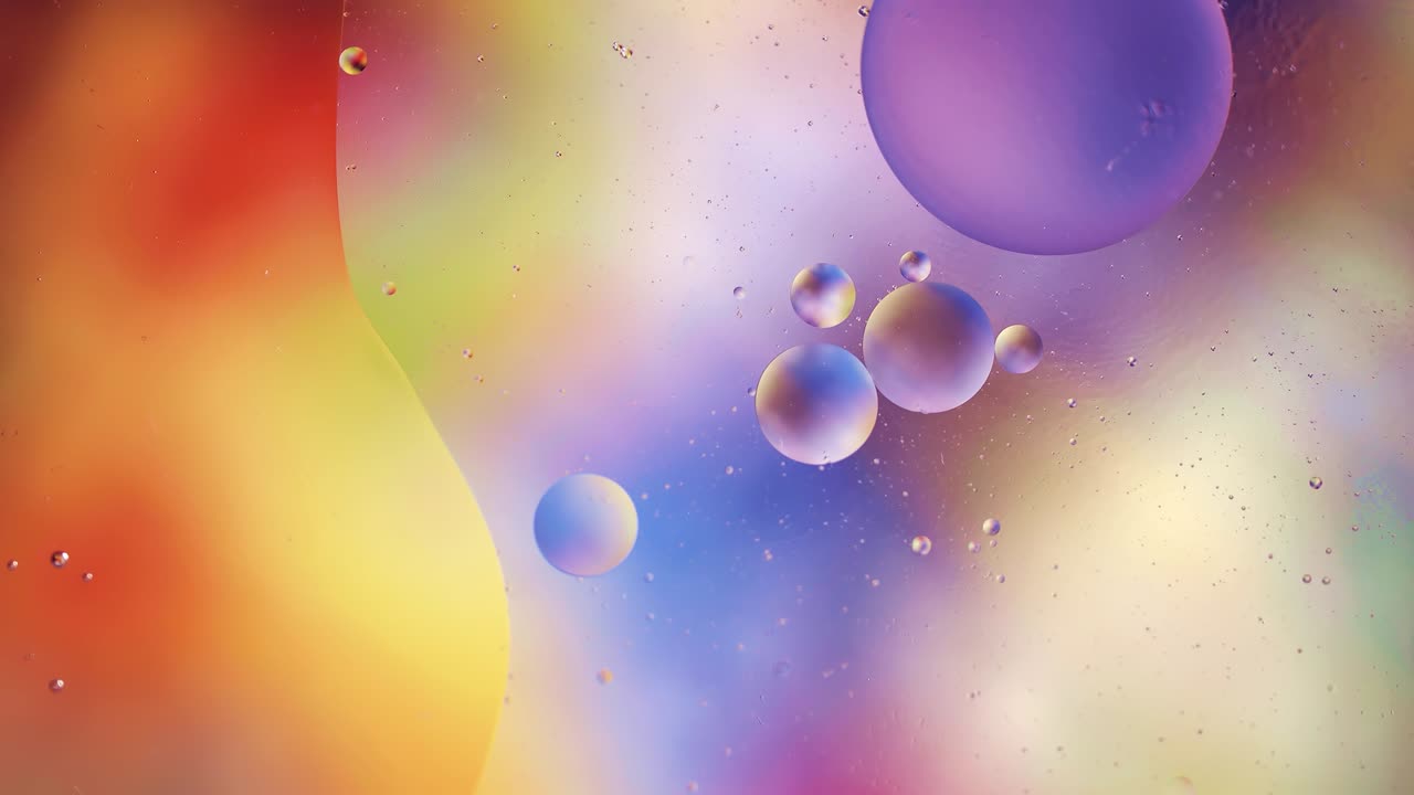 Motion Drops. Beautiful Bright Background. Fluid Art