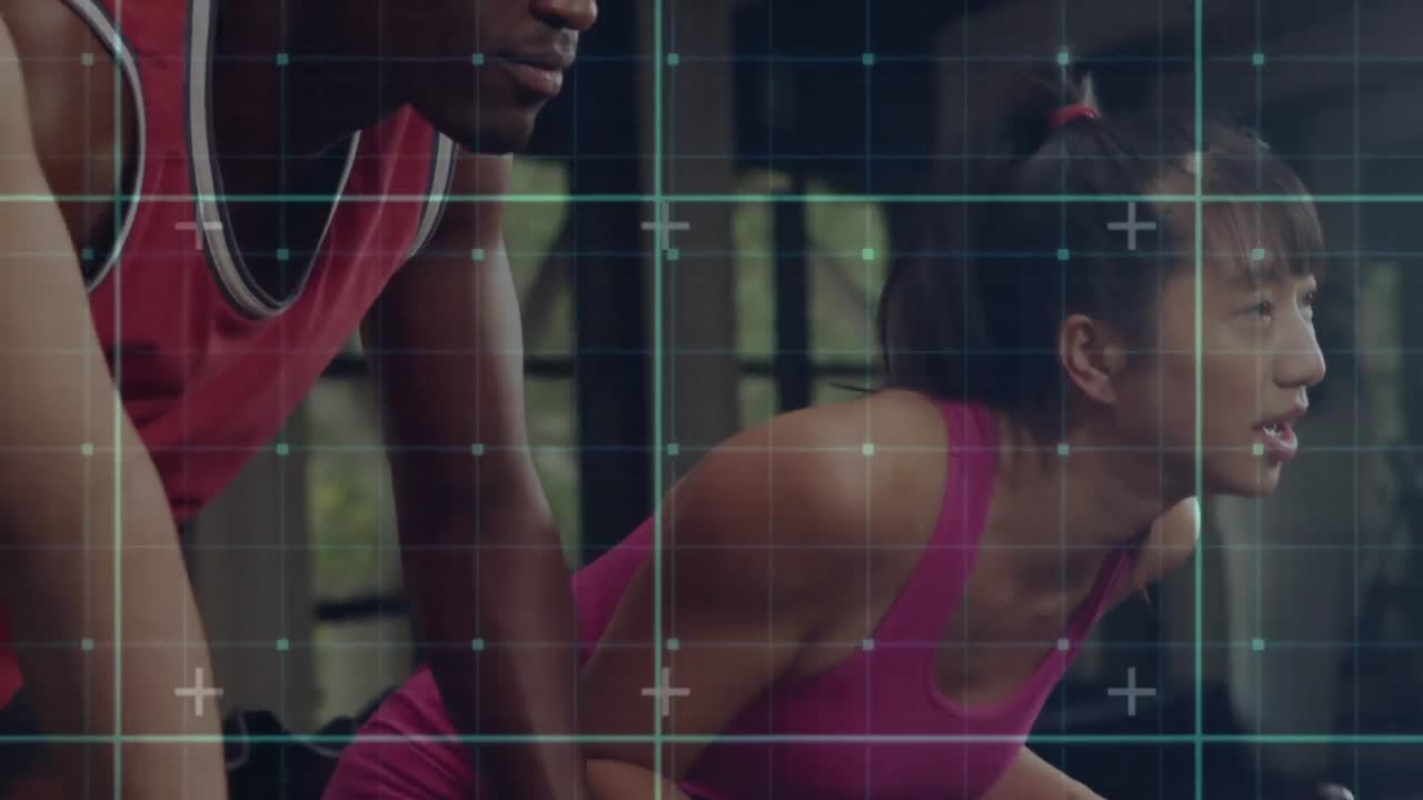 네트워크 포인트는 두 명의 남자가 작업하고 있습니다.