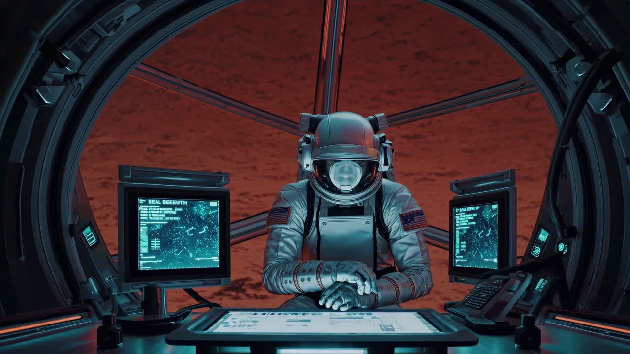 Astronaut in Mars Mission Control