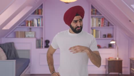 sikh indian man upset by bad smell