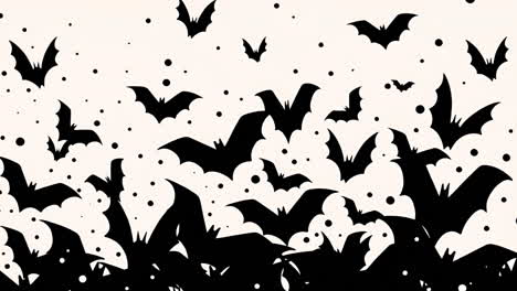 halloween bats silhouette pattern