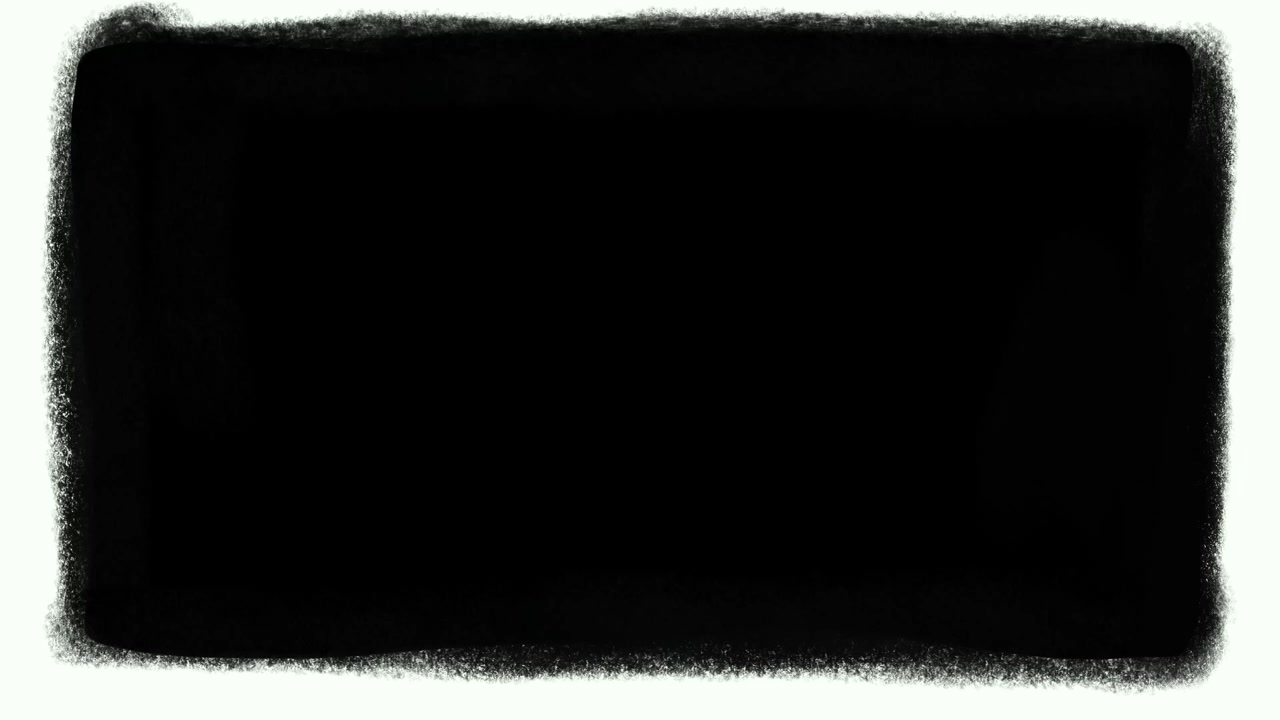 Moldura Abstrata de Textura de Tinta Preta em Fundo Branco