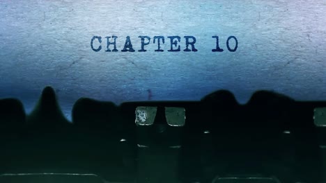 Typewriter page showing Chapter 10