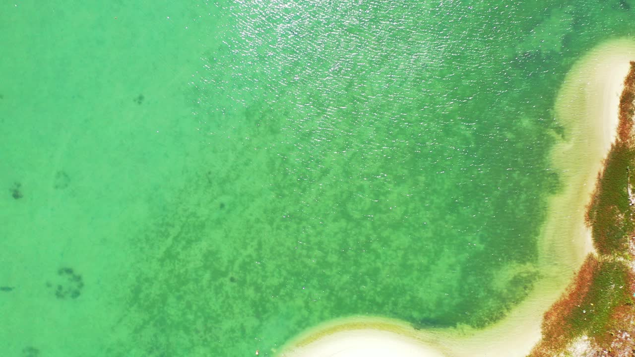 Clear calm emerald sea and sandbank island beach Ao Nai Wok