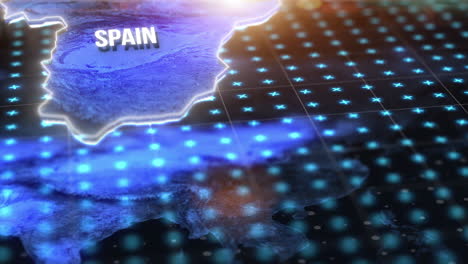 digital, world and spain on an information