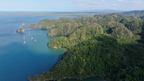 scenic untouched karst marine landscape of los haitises national park