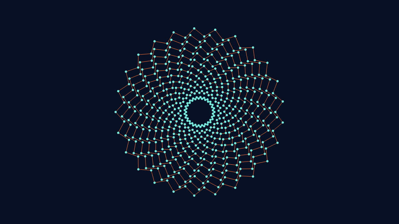 patrón circular de líneas y puntos en azul y blanco