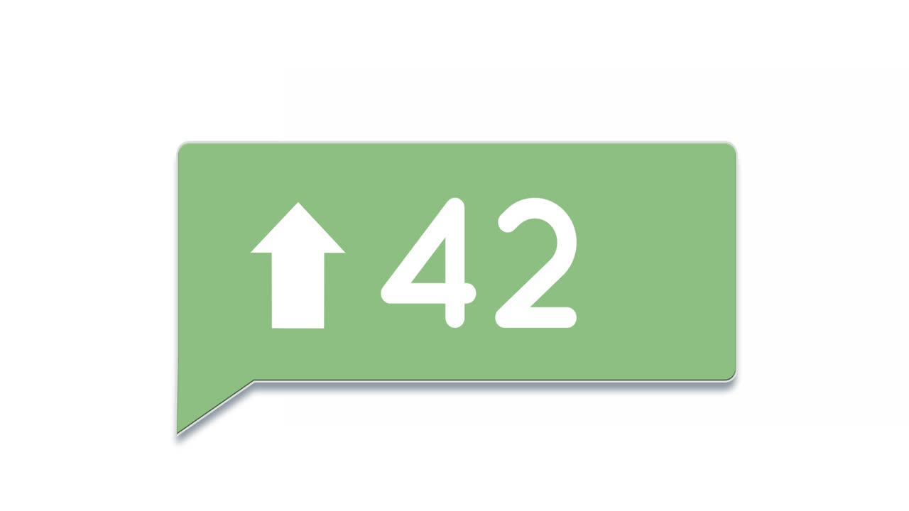 숫자가 증가하는 초록색 채팅 상자 4k