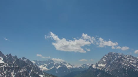 mountains with clouds time-lapse. location: dolomites, italy