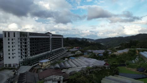 general landscape view of the brinchang district within the cameron highlands area of malaysia