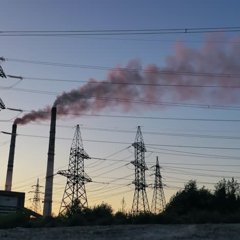 high voltage power lines station