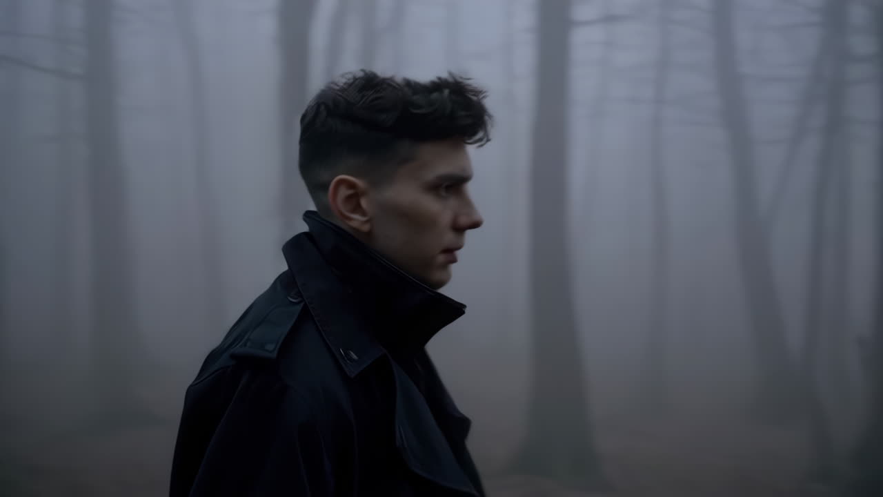 Man in a Foggy Forest