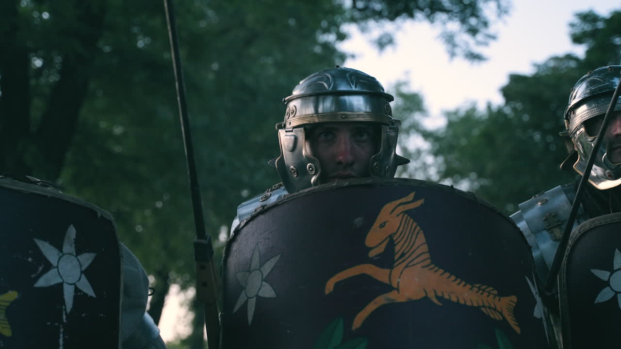 Roman Legionaries in Formation