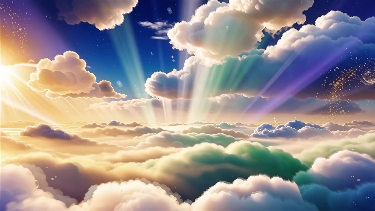 Christian Heavenly Light Worship Background