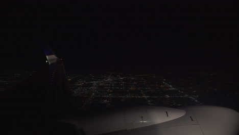 city lights from a plane