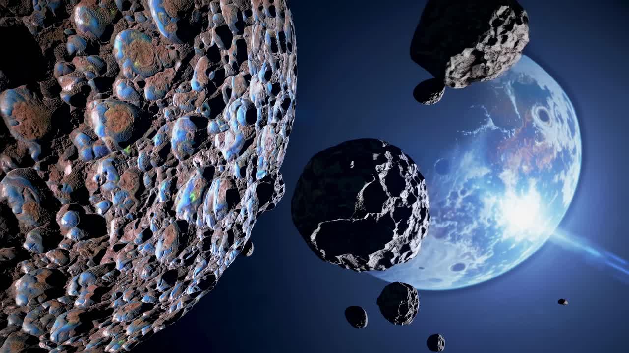 Asteroid Field Near Earth