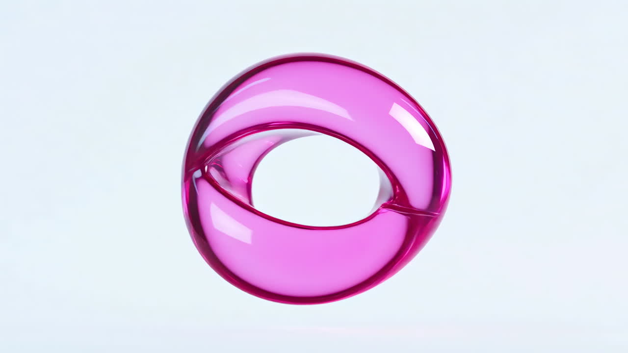 Pink Glass Ring Sculpture