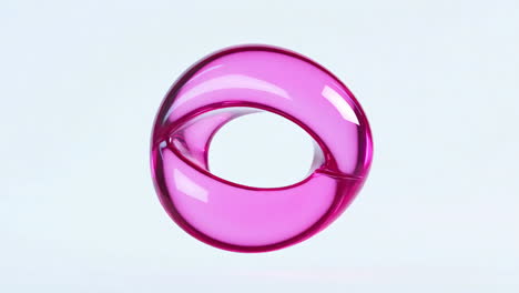 pink glass ring sculpture