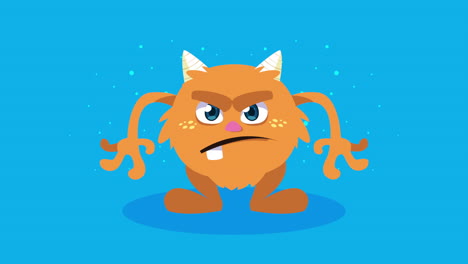 el monstruo naranja enojado