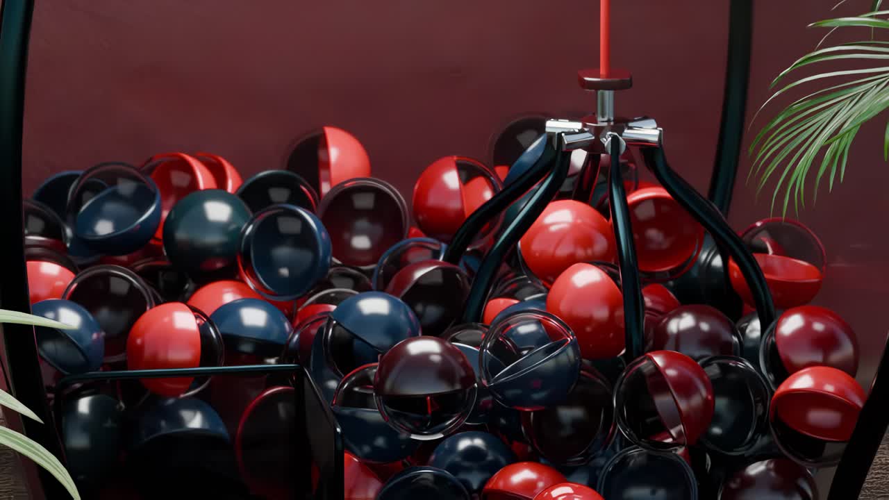 추상적인 3d 렌더링 디자인과 다채로운 구