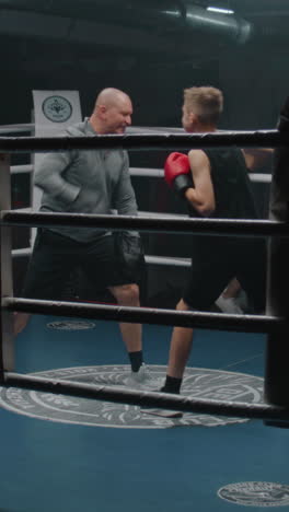 sesión de entrenamiento de boxeo