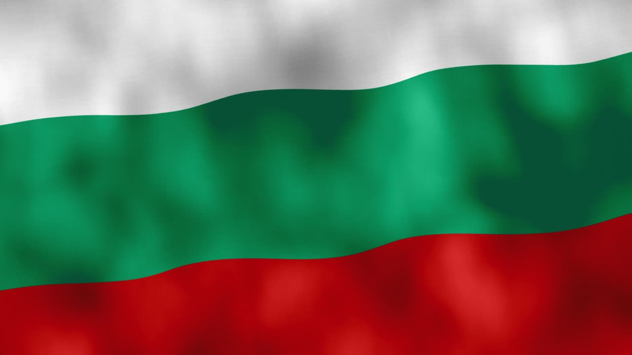 Bulgarische Flagge weht im Wind