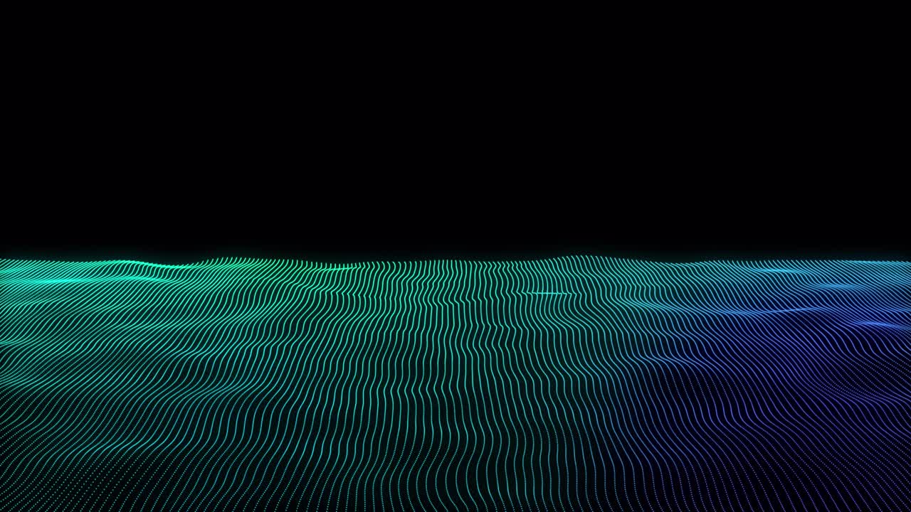 Colorful looped abstract particle field background with alpha channel 4k