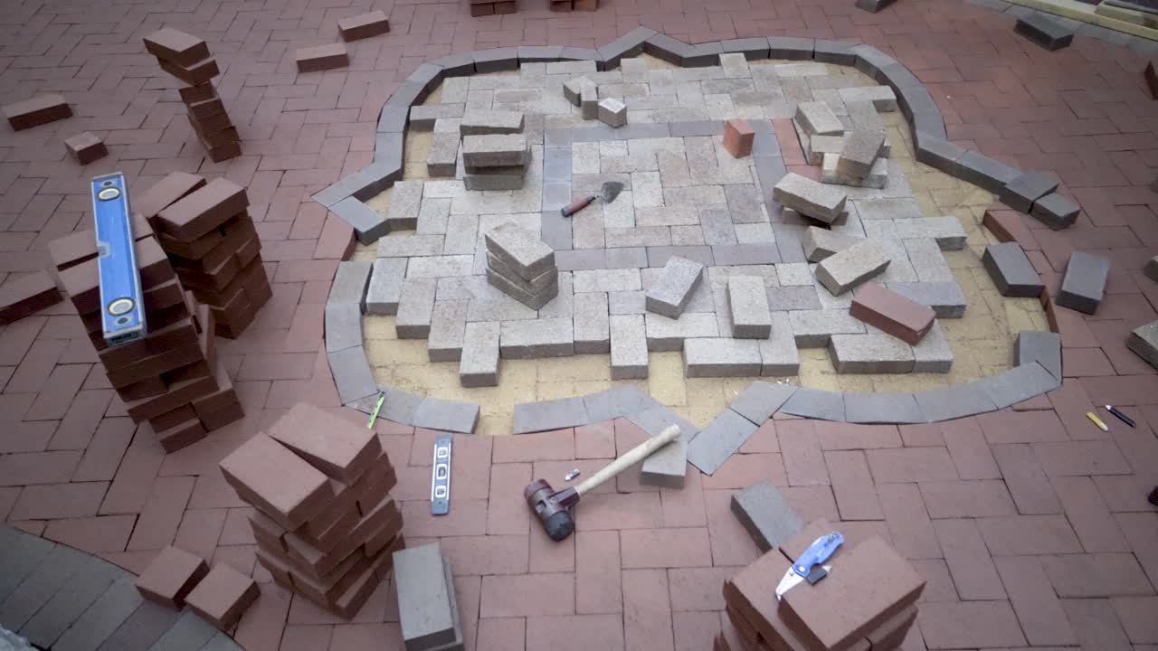 Brick Paving Project in Progress