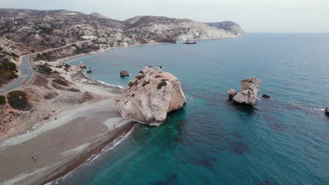 Roca-De-Afrodita-En-Paphos,-Chipre