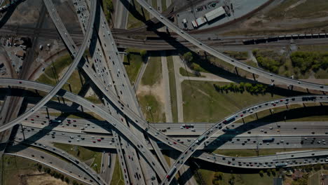 large multilane highway interchange