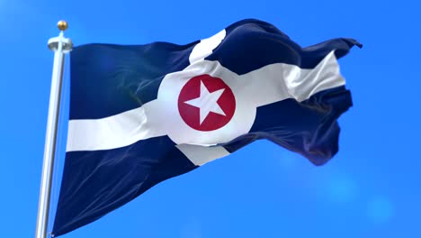 bandera de la ciudad de indianápolis, ciudad de los estados unidos de américa - bucle