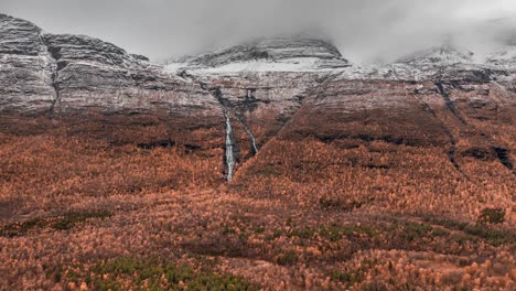 spectacular aerial view of the mountain range near skibotn