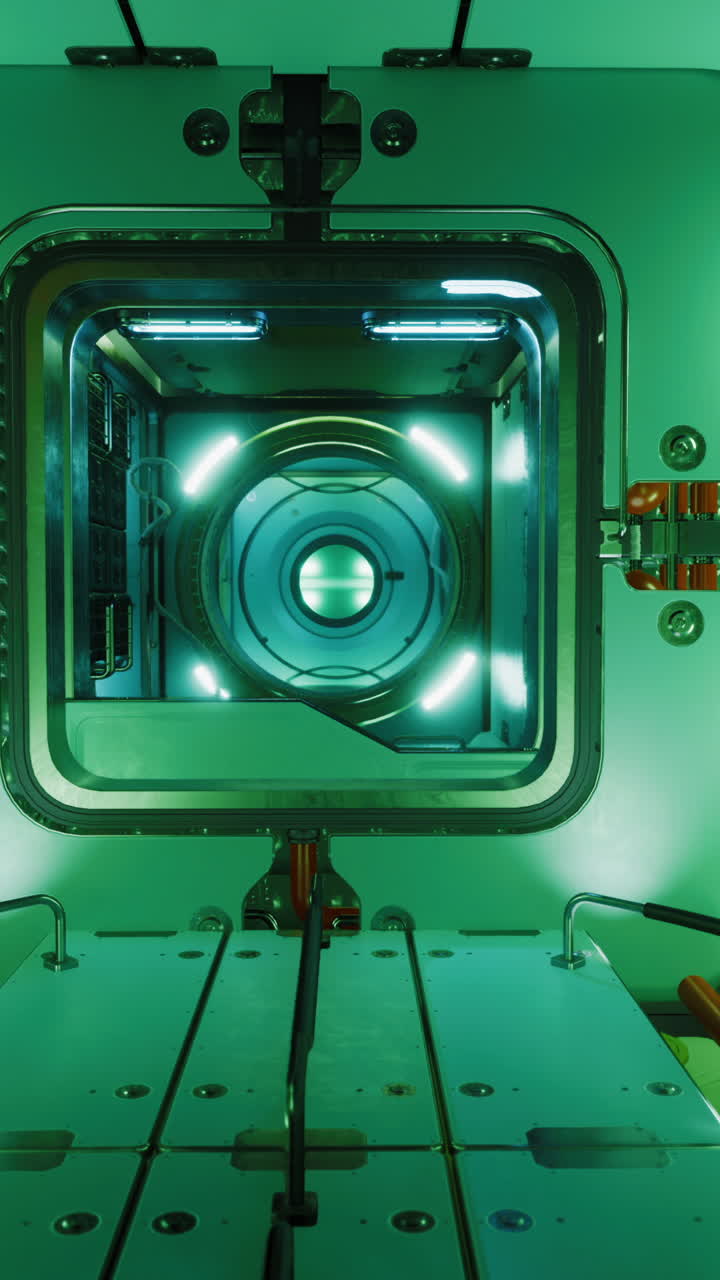 un interno futuristico di una nave spaziale