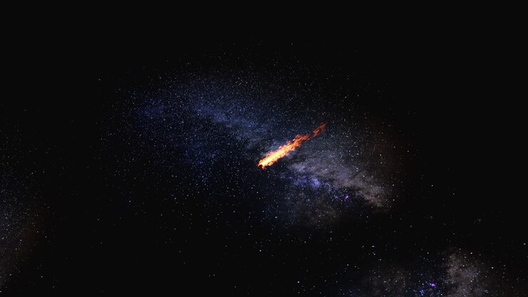 Fiery Asteroid Impacting Earth Like Planet