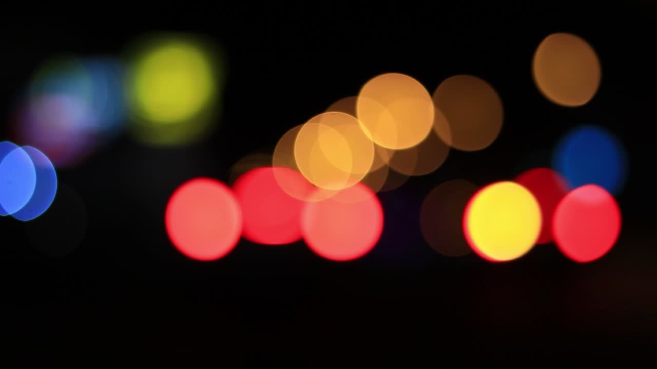 luces bokeh en el fondo nocturno, fondos abstractos, fondo bokeh