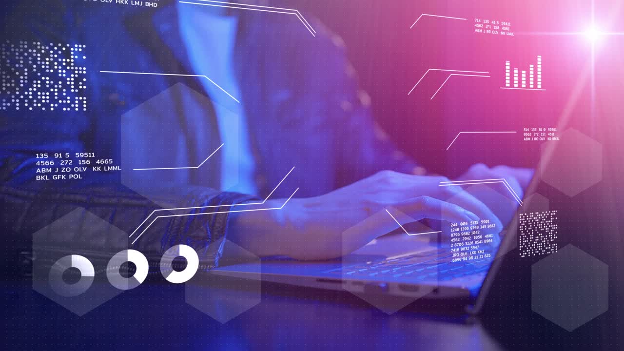 Businessman typing on computer keyboard for finance stock exchange market blockchain trading, digital money, crypto currency GDP data analytics graph chart, business investment data