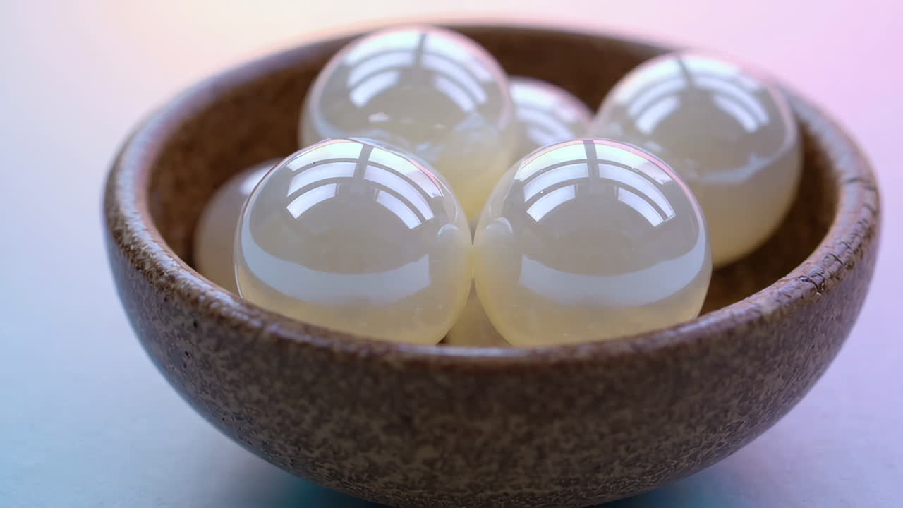 나무 그 에  유리 구슬