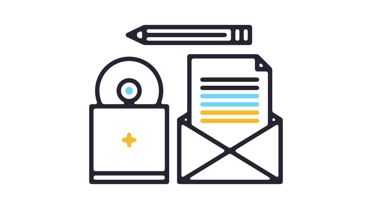 animación del icono de la línea de identidad corporativa