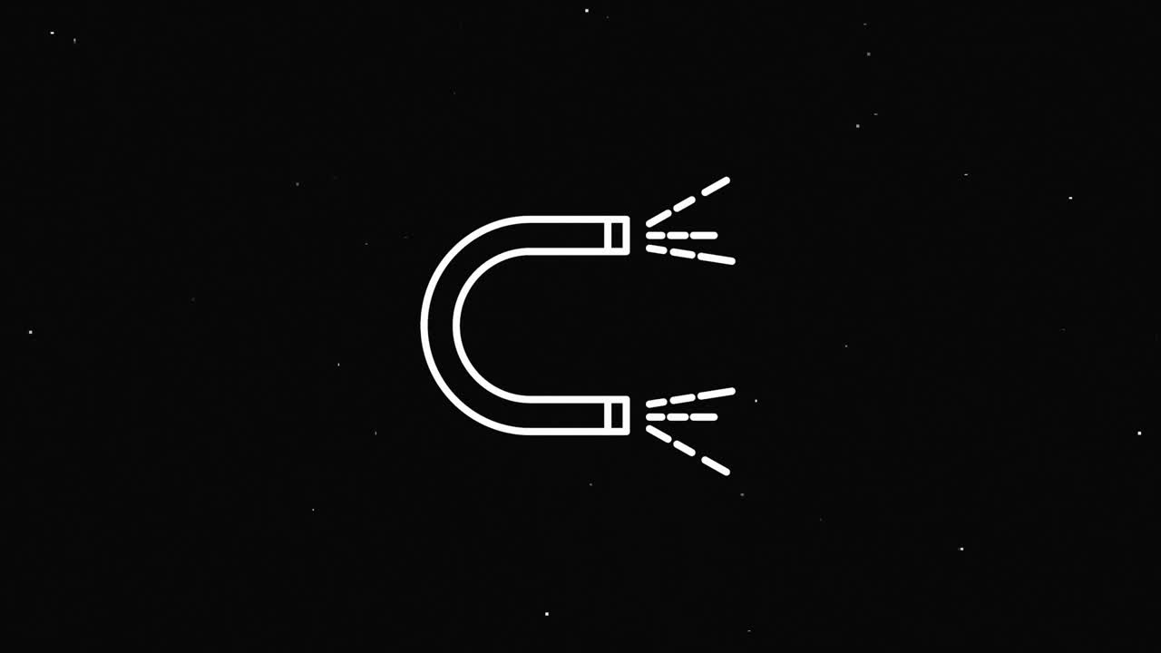 Social media glitch icon design isolated on dark background. Outline web icon. Motion graphics.