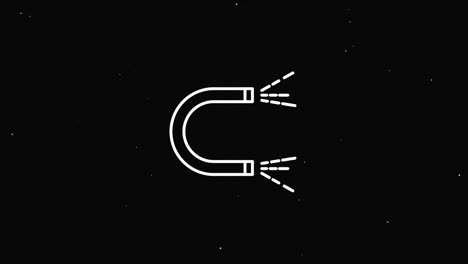 el diseño del icono de glitch de las redes sociales aislado en un fondo oscuro. icono web delineado. gráficos en movimiento.
