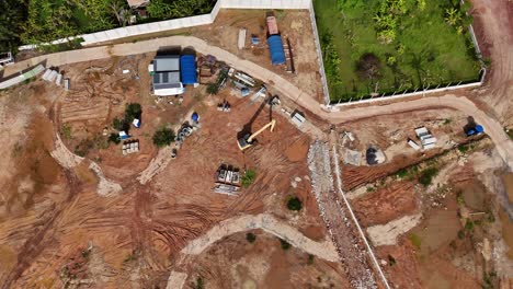 vista aérea del sitio de construcción