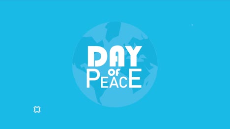 international day of peace lettering with earth planet