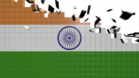 bandera de la india apareciendo introducción por regiones mapa de la india animado en 4k introducción de fondo con países que aparecen y se desvanecen uno por uno y movimiento de la cámara