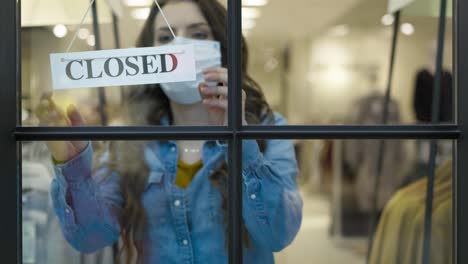 handheld video of local business reopening post pandemic