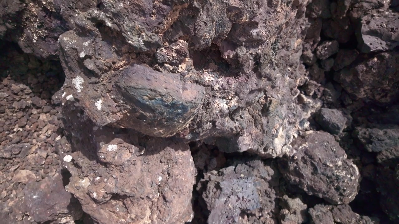Volcanic lava rock texture background in Lanzarote