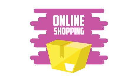 letras de compras en línea en la caja