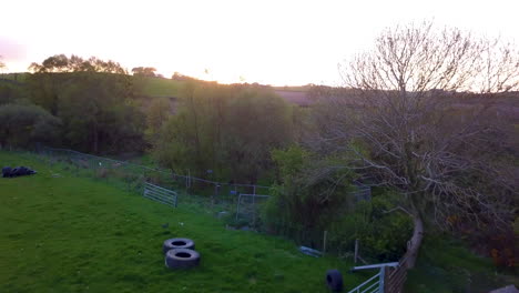 Rising-drone-shot-of-green-pastures-in-Northern-Ireland